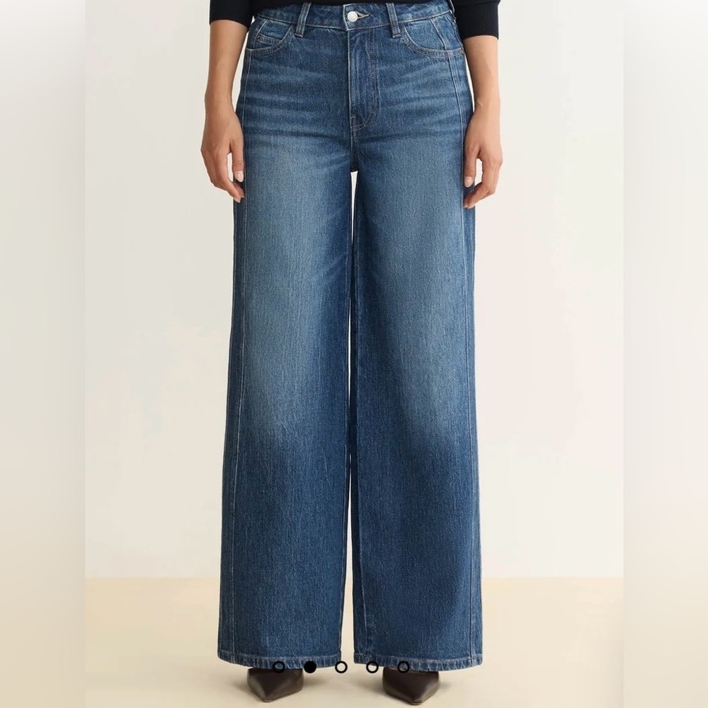 Warp + Weft NCE Nice Cote Wide Leg High Rise Jeans size 6